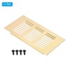 Unique Bargains Aluminum Rectangle with Mounting Screw Cabinet Air Vent Cover 2 Pcs - 3 of 4