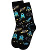 Memoi Boys' Rocket Ship Rayon from Bamboo Crew Socks - 3 of 4
