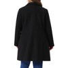 Agnes Orinda Women's Plus Size Double Breasted Notch Lapel Pocket Long Trench Pea Coats - 4 of 4