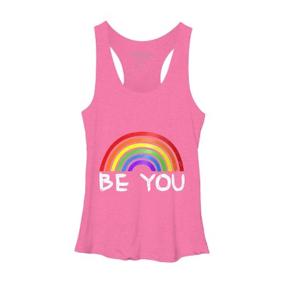 Adult Design By Humans Be You Rainbow Pride By Chos Racerback Tank Top