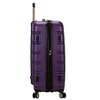 Rockland Melbourne Hardside Expandable Luggage with Spinner Wheels Purple Checked Large 28" - 3 of 4