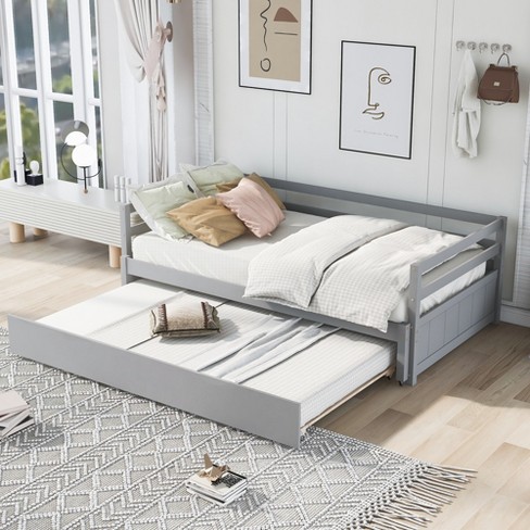 Twin to deals king trundle daybed