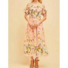 Women's Floral Lace Up Maxi Dress - entro - 2 of 4