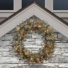 Puleo 48" Pre-lit Decorated Artificial Christmas Wreath with Clear Lights - 2 of 3
