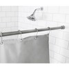 Home Mart Goods Silver Grey Adjustable Spring Tension Curtain Rod Heavy Duty Anti-slip 41-76" Inches - 2 of 4