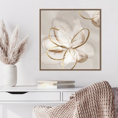 Eva Watts Abstract Floral Canvas Print with Bronze Frame, 22 x 22-in.