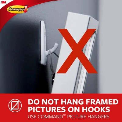 Command 6 Hooks 12 Strips Medium Sized Utility Hooks Value Pack White