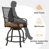 GlasFlength Patio Seating Sets Outdoor Swivel Bar Stools Set of 2 with Seat Cushion for Garden Deck Backyard, Brown, 25.71"*23.46"*46.26" - 2 of 4