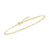 Pure Collection by Ross-Simons Italian 2.1mm 14kt Yellow Gold Lumachina-Chain Anklet Size 9 - 3 of 4