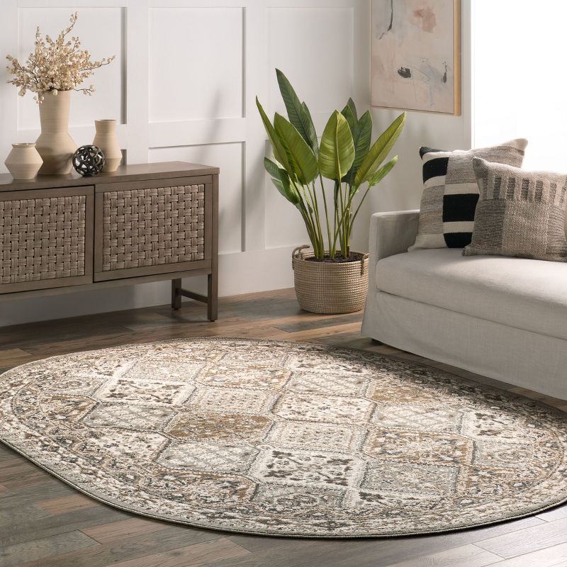 nuLOOM Becca Traditional Tiled Transitional Geometric Area Rug for Living Room Bedroom Dining Room Kitchen, 3 of 14