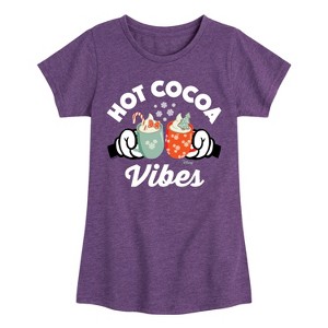 Girls' - Disney - Hot Cocoa Vibes Fitted Short Sleeve Graphic T-Shirt - 1 of 4
