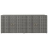 Garden Storage Cabinet Grey PE Rattan Medium vidaXL - 4 of 4