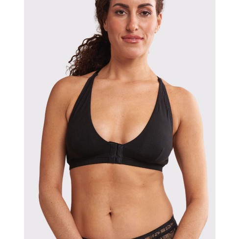 AnaOno Women's Melissa Ultimate Flirty Post-Mastectomy Front Closure  Bralette Black - Large