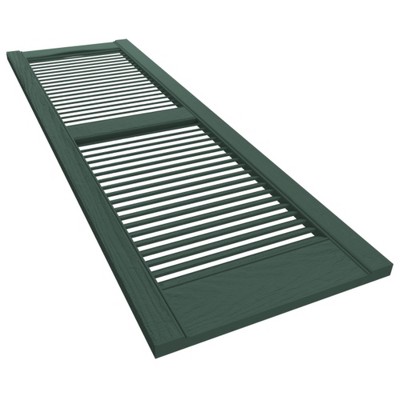 Green 67-Inch Exterior Vinyl Louvered Shutters