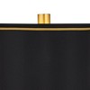 Possini Euro Design Heyden Modern Buffet Table Lamp 34 3/4" Tall Fluted Clear Glass Black Drum Shade for Bedroom Living Room Bedside Office Family - 3 of 4