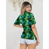 HAPPY BAY Women's Button Down Blouses Dressy Summer Blouses Party Hawaiian Short Sleeve Shirts Coverup Vacation Button Up Bohemian Shirts - 4 of 4
