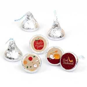 Big Dot of Happiness Rosh Hashanah - New Year Round Candy Sticker Favors - Labels Fits Chocolate Candy (1 sheet of 108) - 1 of 4