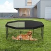 VEVOR Dog Playpen, 8 Panels Foldable Metal Dog Exercise Pen with Top Cover, 24" H Pet Fence Puppy Crate Kennel with Ground Stakes - 2 of 4