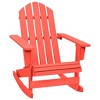 vidaXL Adirondack Rocking Chair Lounge Patio Chair for Garden Solid Wood Fir - Red - 2 of 4