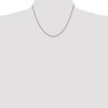 Black Bow Jewelry 1.7mm, Sterling Silver Diamond Cut Solid Rope Chain Necklace - 2 of 4