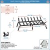 ACHLA Designs 28" Non Tapered Log Holding Steel Hearth Grate Black - 4 of 4