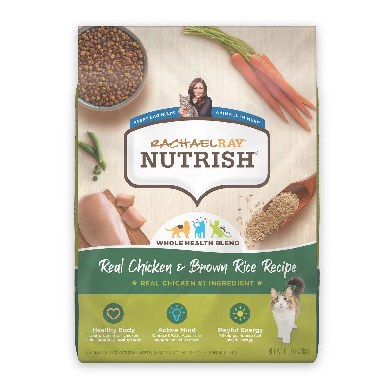Rachael Ray Nutrish Real Chicken & Brown Rice Recipe Adult Premium Dry Cat Food, 2 of 11
