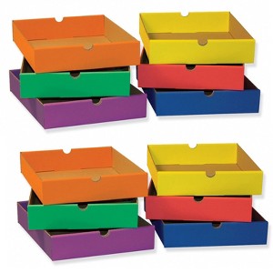 Classroom Keepers® Drawers for 6-Shelf Organizer, 6 Assorted Colors, 2-1/2"H x 10-1/4"W x 13-1/4"D, 6 Drawers Per Set, 2 Sets - 1 of 2