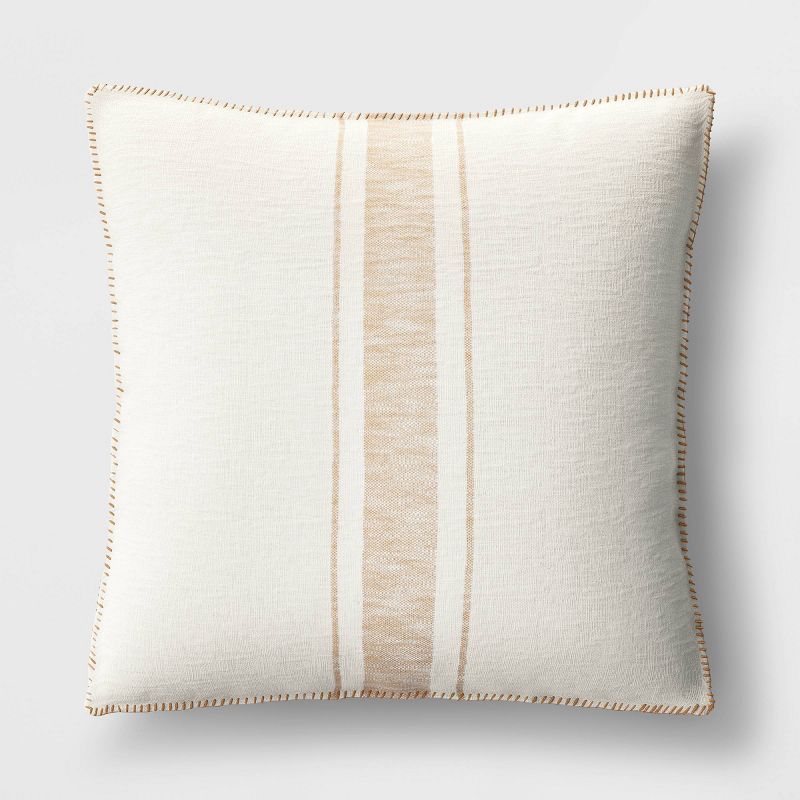 Oversized Placed Striped Square Throw Pillow - Threshold™, 1 of 9