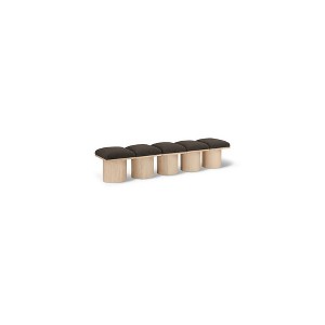 Meridian Furniture,Pavilion Boucle Fabric Bench - 1 of 4