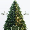 LuxenHome 7.5Ft Pre-Lit Green Full Artificial Pine Christmas Tree with Metal Stand - 4 of 4