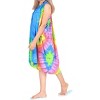 LA LEELA Women's Wrap Bikni Beachwear Long Swimsuit Sarong Swimwear Cover up Wraps One Size Multicolored, Tie Dye Design - 4 of 4
