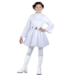 HalloweenCostumes.com Star Wars Classic Princess Leia Girl's Costume | Star Wars Costumes - 1 of 2