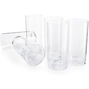 Acrylic Tumblers Set of 6 – 20 oz Crystal Clear Shatterproof Drinking Glasses – Durable, Lightweight, Dishwasher Homeitusa - 1 of 4
