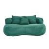 SEVOBAL Sofas Lazy Bean Bag Sofa High Back Lounge Chair with Foam Filling Armrests for Living Room Bedroom, Green, 64.17"*40.55"*23.62" - 4 of 4