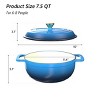 Karl Home 5 qt. Enameled Cast Iron Round Dutch Oven in Red with Lid - 2 of 4