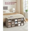 Shoe Bench with Cushion, Storage Bench with Padded Seat, Entryway Bench with 15 Compartments, 11.8 x 41.3 x 18.9 Inches - 4 of 4