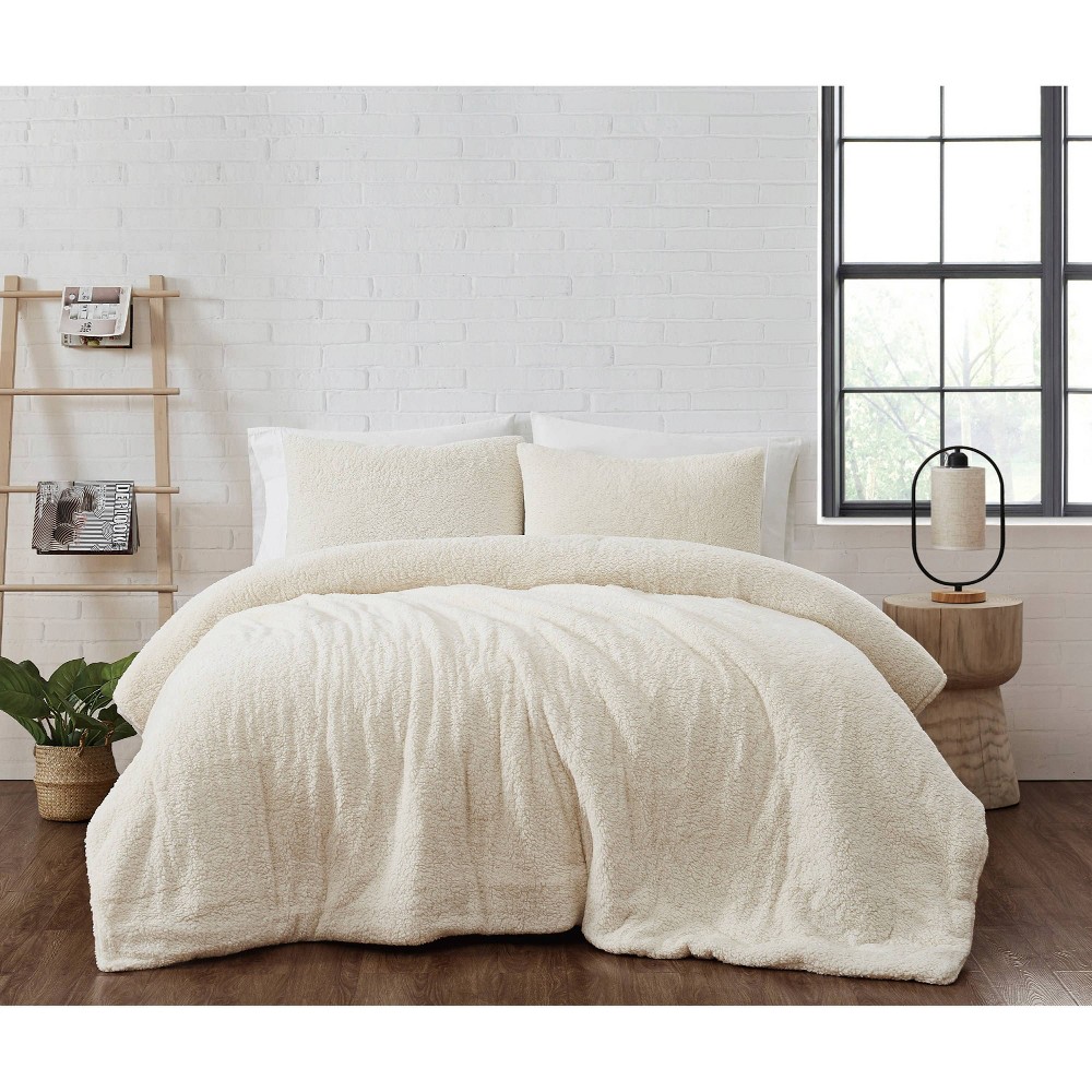 Photos - Duvet Brooklyn Loom 3pc King Marshmallow Comforter Set Ivory