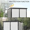 5x3FT Outdoor Storage Shed with Floor, Resin Garden Organizer Tool House with Lockable Door, Utility Tool Storage Shed for Backyard Garden Patio Lawn - 3 of 4