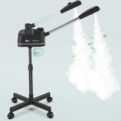 TASALON 2 in 1 Ionic Facial Steamer on Wheels, with Ozone and Hot & Cold Mist - Black