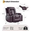 Oversized Power Lift Recliner Chair - Heat and Massage, PU Leather Electric Lift Recliner for Elderly & Mobility Impaired - 2 of 4