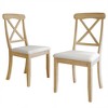 ChaletPosh Wooden Dining Chair With Warm Grey Cover (Set of 2) - 4 of 4