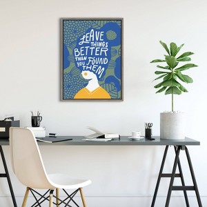 18" x 24" Sylvie Better Framed Canvas by Keely Reyes Gray - Kate & Laurel All Things Decor - 1 of 4