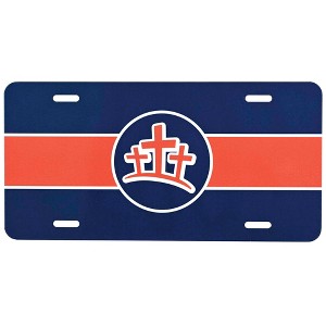 Dicksons LP-1039 Triple Cross Graphic Navy Blue and Orange 12 x 6 Aluminum Decorative Car Truck Van Auto License Plate - 1 of 2