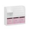 Yinvani Kids Bookshelf, Multifunctional Bookcase with 3 Collapsible Fabric Drawers, for Bedroom, Playroom, Hallway - 2 of 4