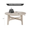 Infurnic Coffee Tables, Modern Dining Table with four sturdy table legs, Round Table for Kitchen or Living Room, Beige, 39.3"*39.3"*17.7" - 4 of 4