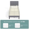 Sapphtopaz Modern Bed Frame with Wood Tufted Upholstered Headboard Platform Bed Frame with Iron Frame for Bedroom,No Box Spring Needed,Gray - 3 of 4