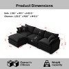 GDFStudio Kingsley Modern 3-Seat Chenille Upholstered L-Shape Modular Sectional Sofa - 4 of 4
