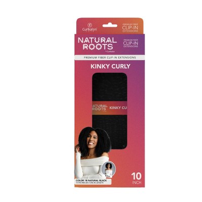 Curlkalon Kinky Curly 10" Clip-In Natural Black Hair Extension - 9ct