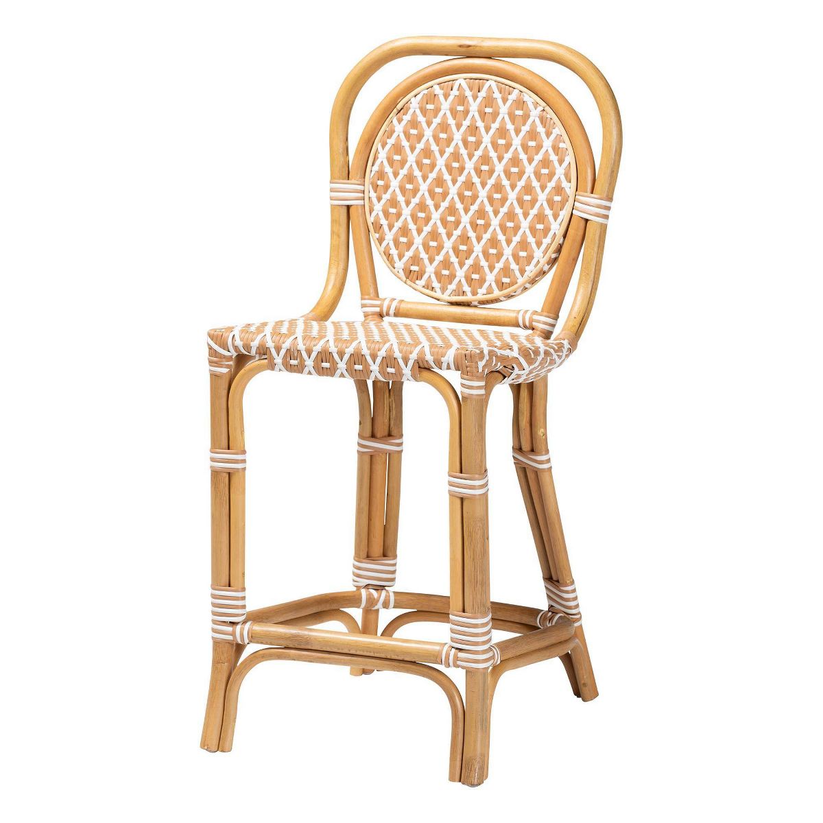 bali & pari Mattie Rattan Bistro Counter Stool with Backrest Natural - thumbnail 10