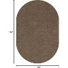 Carpets for Kids Mt St Helens Solids Collection Classroom Rug, Mocha Brown, 7' 6" x 12' Oval - 2 of 4